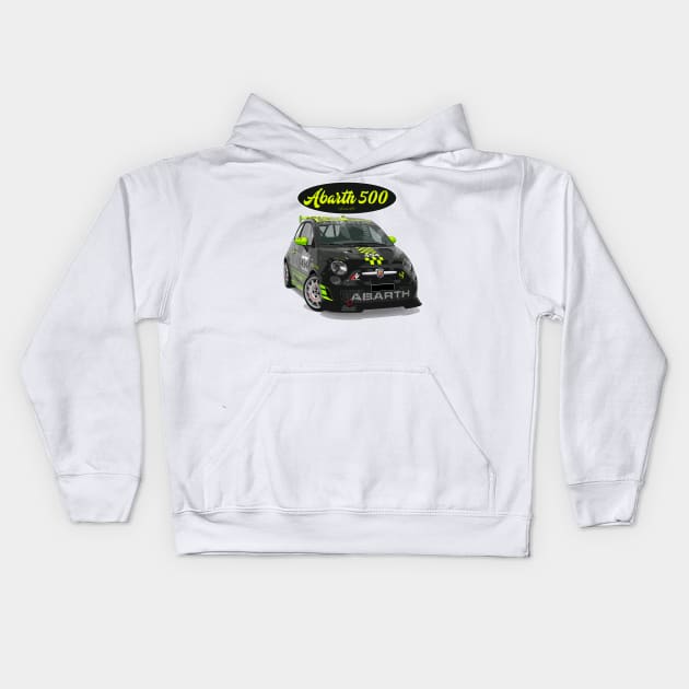 ABARTH 500 494 Kids Hoodie by PjesusArt